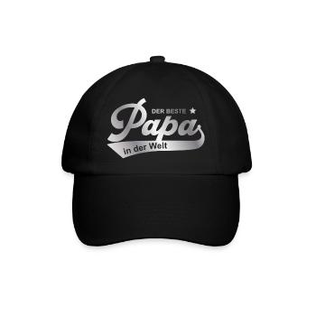 Der beste Papa in der Welt Papa Opa Vatertag - Baseballkappe - Schwarz/Schwarz - Vorne