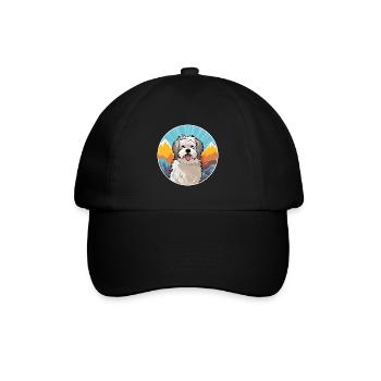 Pyrenäen-Schäferhund Hunderasse Cartoon Kawaii Waterco - Baseballkappe - Schwarz/Schwarz - Vorne