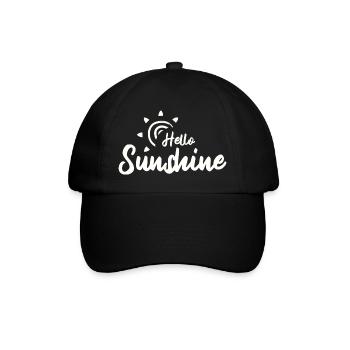 Hello Sunshine - Baseballkappe - Schwarz/Schwarz - Vorne