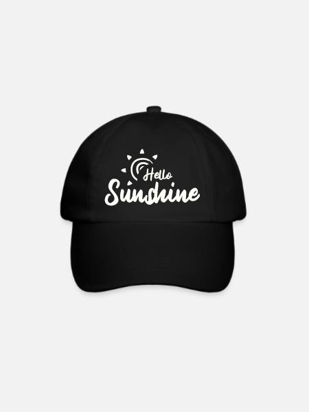 Hello Sunshine - Baseballkappe - Schwarz/Schwarz