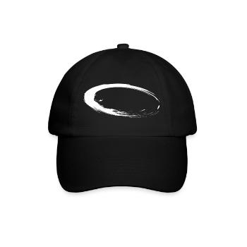 Kreis liegend Kreis Design Form in Weiß Vektor Neu - Baseballkappe - Schwarz/Schwarz - Vorne