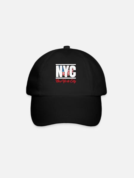 New York USA Amerika New Yorker Empire Stater - Baseballkappe - Schwarz/Schwarz