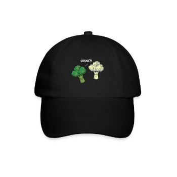 Knackfrischer Brokkoli Blumenkohl Salat - Baseballkappe - Schwarz/Schwarz - Vorne