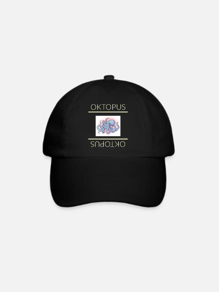Oktopus - Baseballkappe - Schwarz/Schwarz