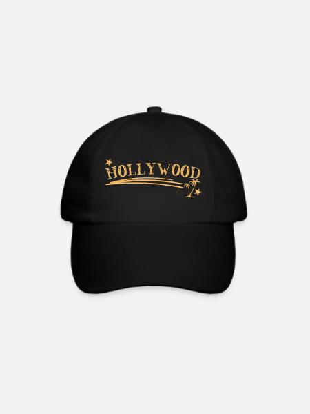 Hollywood Palmen Sterne - Baseballkappe - Schwarz/Schwarz