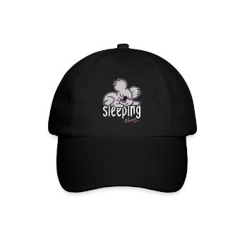 Koala Faulpelz Koalabär Schlafshirt Langschläfer - Baseballkappe - Schwarz/Schwarz - Vorne