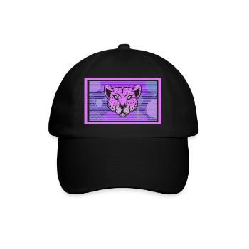 Gepardenflüsterer Wildtier Tier Zookeeper - Baseballkappe - Schwarz/Schwarz - Vorne