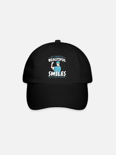 Ich erschaffe ein schönes Lächeln Was ist deine Su - Baseballkappe - Schwarz/Schwarz