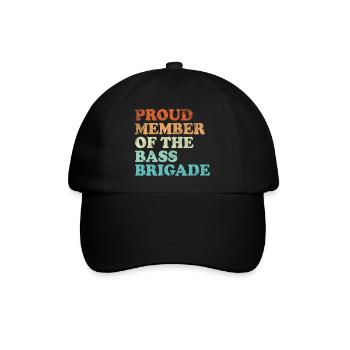 Proud Member of the Bass Brigade - retro hell - Baseballkappe - Schwarz/Schwarz - Vorne