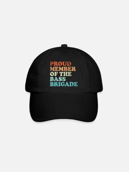 Proud Member of the Bass Brigade - retro hell - Baseballkappe - Schwarz/Schwarz