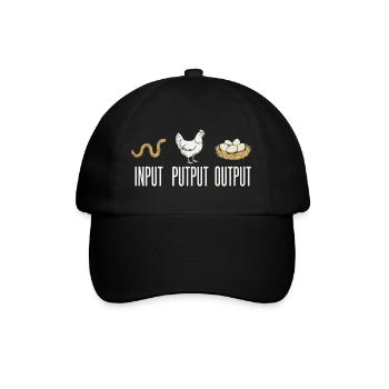 Input Putput Output Huhn - Baseballkappe - Schwarz/Schwarz - Vorne