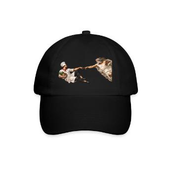 Die Erschaffung des Kochs - Baseballkappe - Schwarz/Schwarz - Vorne