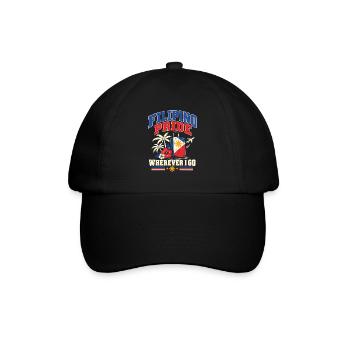 Filipino Amerikaner Zwei Kulturen Herkunft - Baseballkappe - Schwarz/Schwarz - Vorne