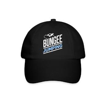  Bungee Jumper Geschenkidee, Bungy Jumps, Bungee - Baseballkappe - Schwarz/Schwarz - Vorne