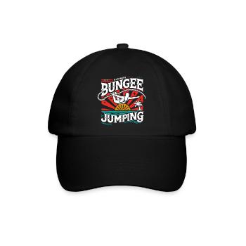  Bungee Jumper Geschenkidee, Bungy Jumps, Bungee - Baseballkappe - Schwarz/Schwarz - Vorne