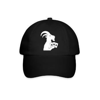 Bock auf Karten – Doppelkopf Bockrunde Skat - Baseballkappe - Schwarz/Schwarz - Vorne