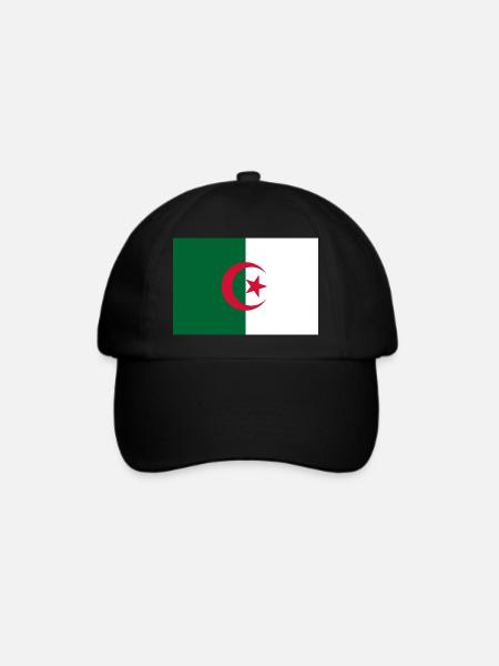 Algerien - Baseballkappe - Schwarz/Schwarz
