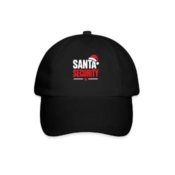 Weihnachtsmann-Sicherheitsemblem-Tee - Baseballkappe - Schwarz/Schwarz - Vorne