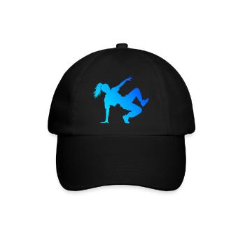 Geschenkidee für die Hip-Hop-Tänzerin mit Breaking - Baseballkappe - Schwarz/Schwarz - Vorne