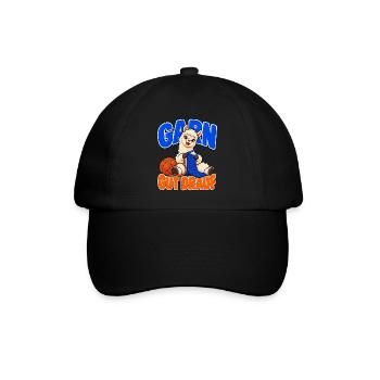 Garn gut drauf – Alpaka mit Häkelnadel und Wolle - Baseballkappe - Schwarz/Schwarz - Vorne