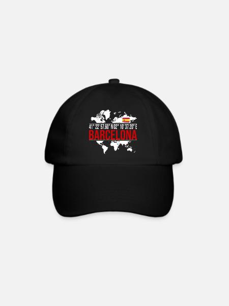 Barcelona - Baseballkappe - Schwarz/Schwarz