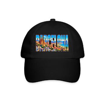 Barcelona-33cm - Baseballkappe - Schwarz/Schwarz - Vorne