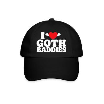 Ich liebe Goth-Bösewichte, Retro, Dunkle, Ästhetik, Emo-Humor - Baseballkappe - Schwarz/Schwarz - Vorne
