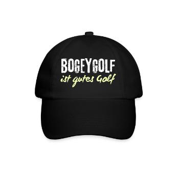 Bogeygolf ist gutes Golf - Baseballkappe - Schwarz/Schwarz - Vorne