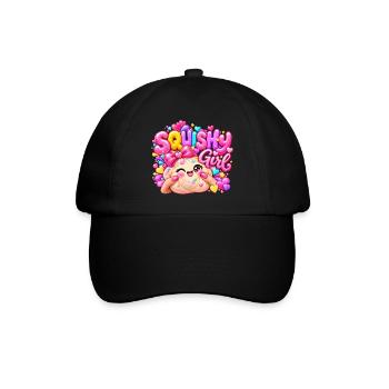 Squishy Girl Glitzerherz - Baseballkappe - Schwarz/Schwarz - Vorne