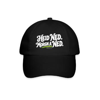 Heid ned Morgn ned Dialekt Shirt - Baseballkappe - Schwarz/Schwarz - Vorne