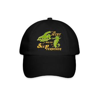 Schwimmabzeichen schwimmen Seepferdchen - Baseballkappe - Schwarz/Schwarz - Vorne