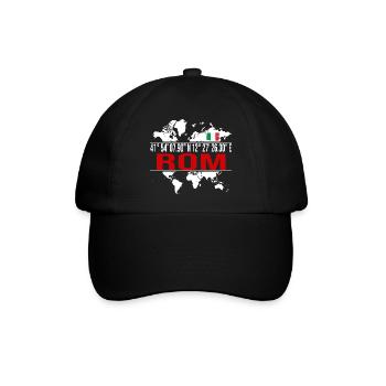 Rom - Baseballkappe - Schwarz/Schwarz - Vorne