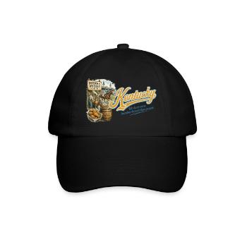 Kentucky Retro Vintage Bluegrass State Design - Baseballkappe - Schwarz/Schwarz - Vorne