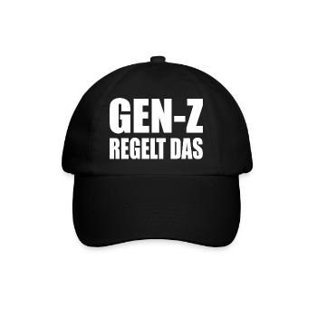 gen z regelt das - Baseballkappe - Schwarz/Schwarz - Vorne