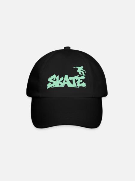 Skate Skater - Baseballkappe - Schwarz/Schwarz