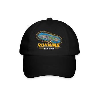 Running New York Laufschuh Stadtkarte - dunkel - Baseballkappe - Schwarz/Schwarz - Vorne