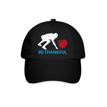 Sei dankbar, Harvest Silhouette - Baseballkappe - Schwarz/Schwarz - Vorne