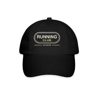 Running Club  - Baseballkappe - Schwarz/Schwarz - Vorne