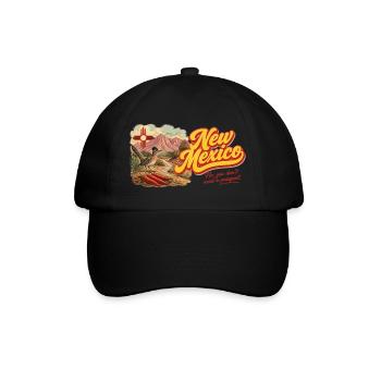 New Mexico Retro Vintage Enchantment Design - Baseballkappe - Schwarz/Schwarz - Vorne