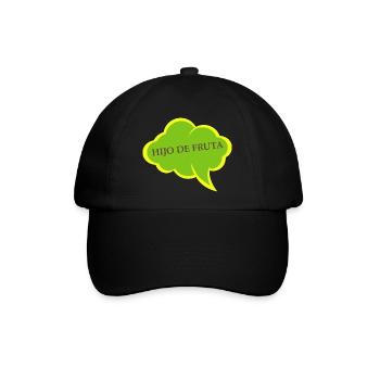 Sohn der Grünen Blasenfrucht - Baseballkappe - Schwarz/Schwarz - Vorne