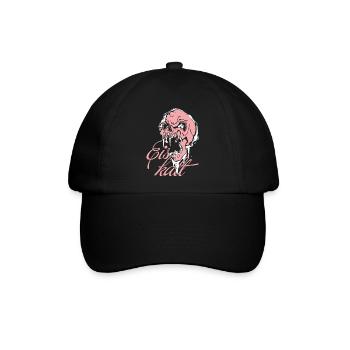 Skelett Eiskalt Pink - Baseballkappe - Schwarz/Schwarz - Vorne