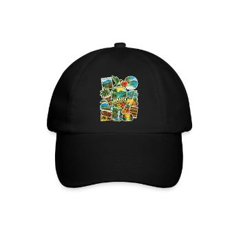 Jamaika Reisesticker - Baseballkappe - Schwarz/Schwarz - Vorne