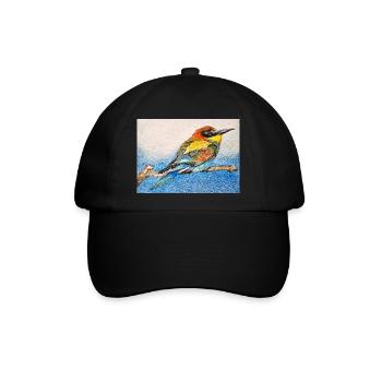 Vogel - Bienenfresser II. - Baseballkappe - Schwarz/Schwarz - Vorne