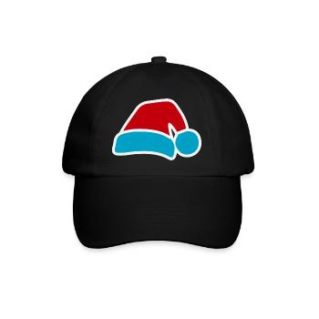 Weihnachtsmann-Pop-Hut Blau-Rot - Baseballkappe - Schwarz/Schwarz - Vorne