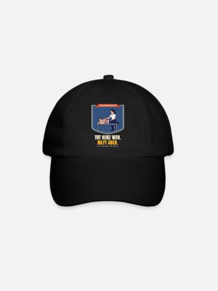 Physiotherapeutin – Geschenk Physio Spruch lustig - Baseballkappe - Schwarz/Schwarz