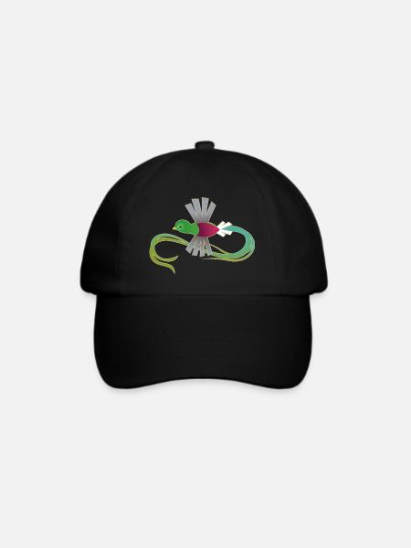 Prachtvolles Quetzal – Heil dem Schwanz - Baseballkappe - Schwarz/Schwarz