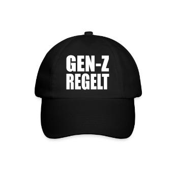 gen z regelt  - Baseballkappe - Schwarz/Schwarz - Vorne