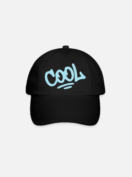 COOL Pastel Blue Graffiti - Baseballkappe - Schwarz/Schwarz