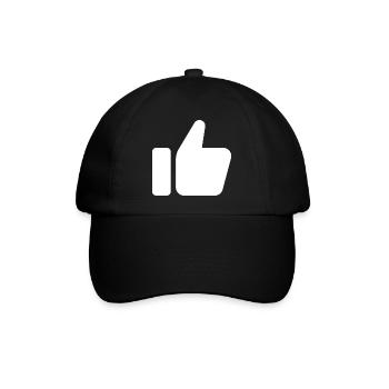 Like Hand Symbol, Daumen hoch, Gefällt mir - Baseballkappe - Schwarz/Schwarz - Vorne