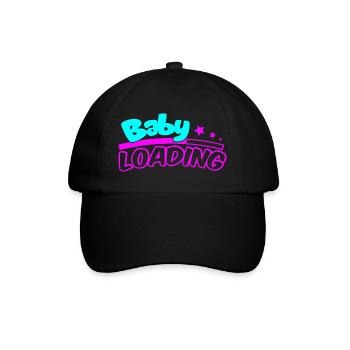 Baby Loading Neon Logo - Baseballkappe - Schwarz/Schwarz - Vorne